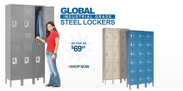 Global Steel Lockers - as low as $69.95